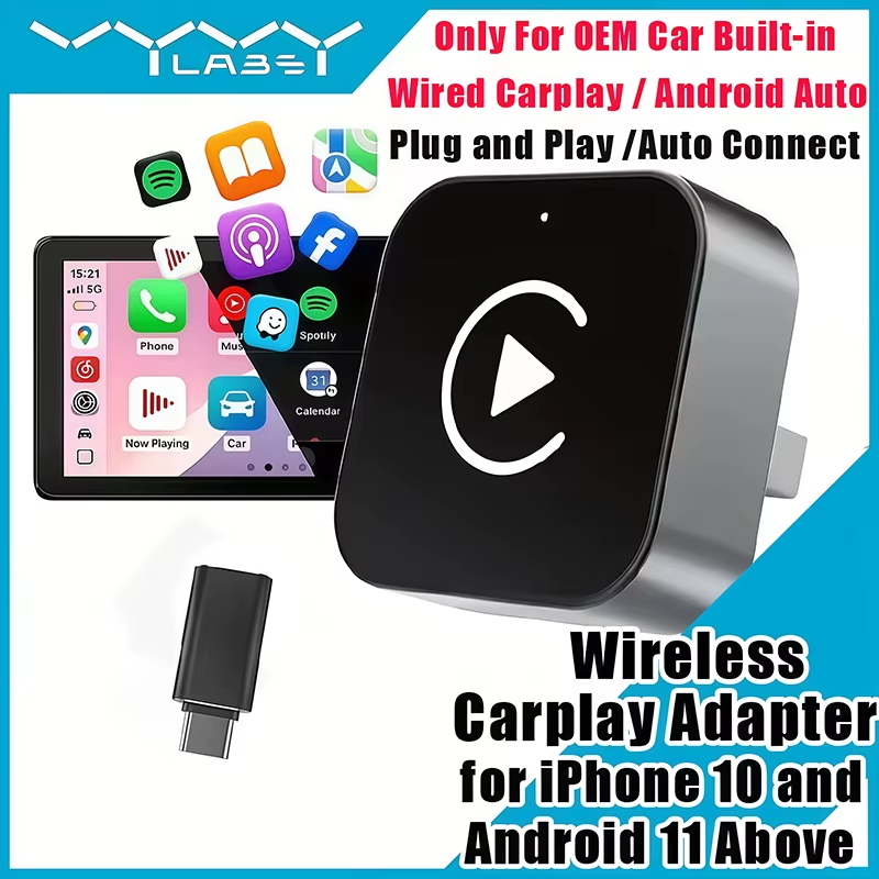 Phone Accessories Business - Adaptor CarPlay Nirkabel 2-in-1 Plug-and-Play untuk
