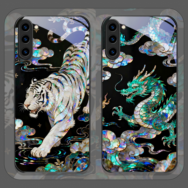 Samsung Accessories Phone - Casing Ponsel Kaca Temper Bermotif Tekstur
