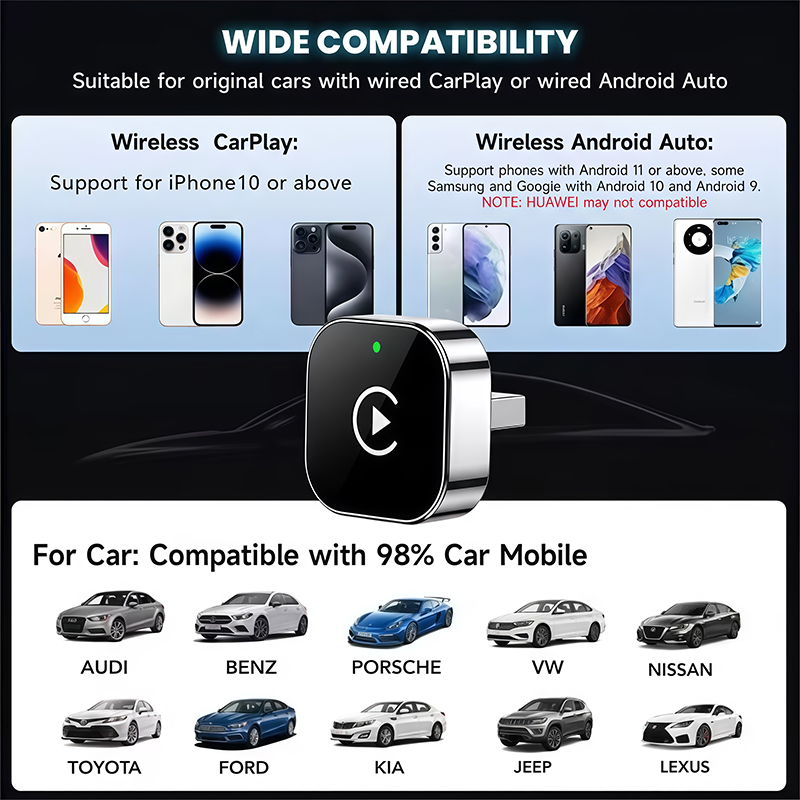 Adaptor CarPlay Nirkabel 2-in- - Phone Accessories Business ulasan dan harga